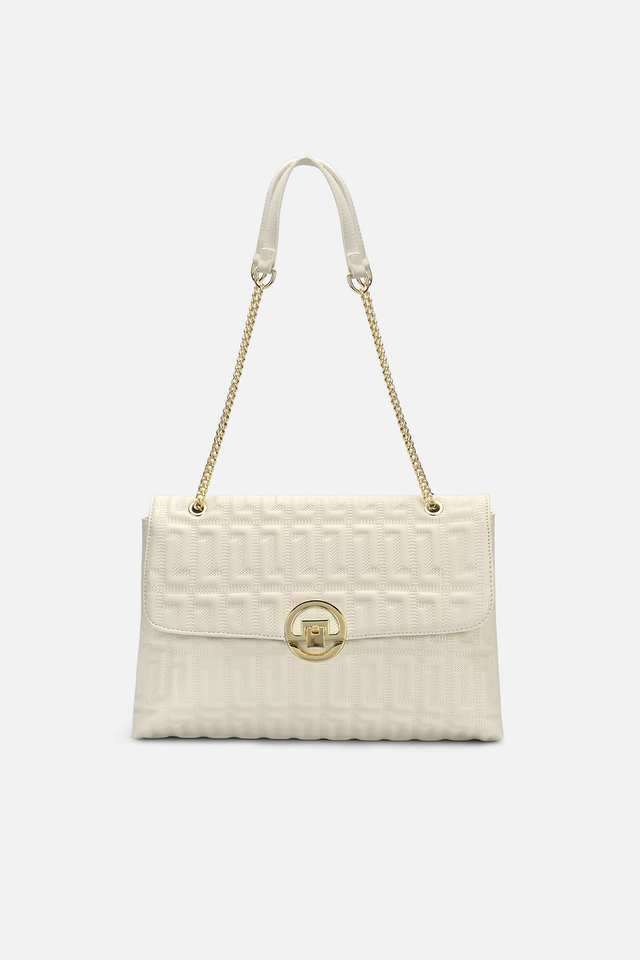 Solid-Polyester-Snap-Closure-Women-s-Shoulder-Bag