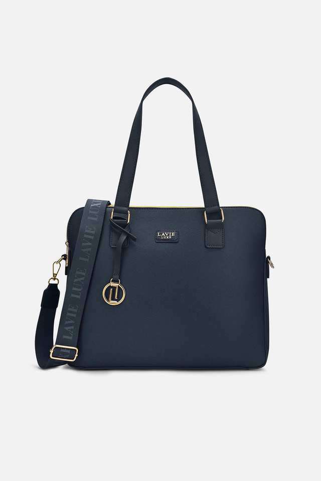 Solid-Polyester-Zipper-Closure-Women-s-Laptop-Bag