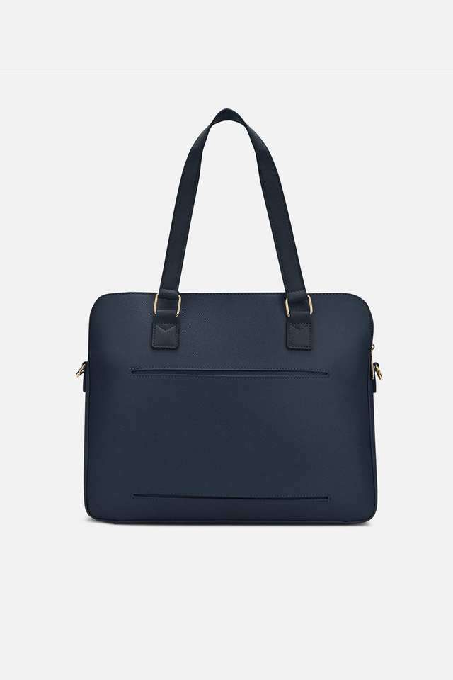 Solid-Polyester-Zipper-Closure-Women-s-Laptop-Bag