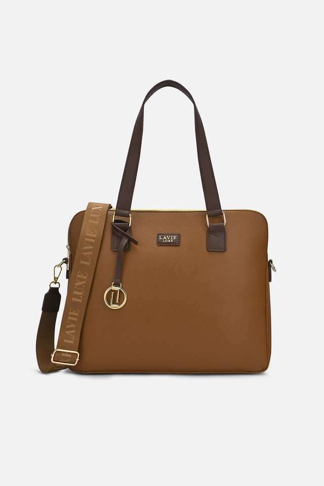 Solid-Polyester-Zipper-Closure-Women-s-Laptop-Bag