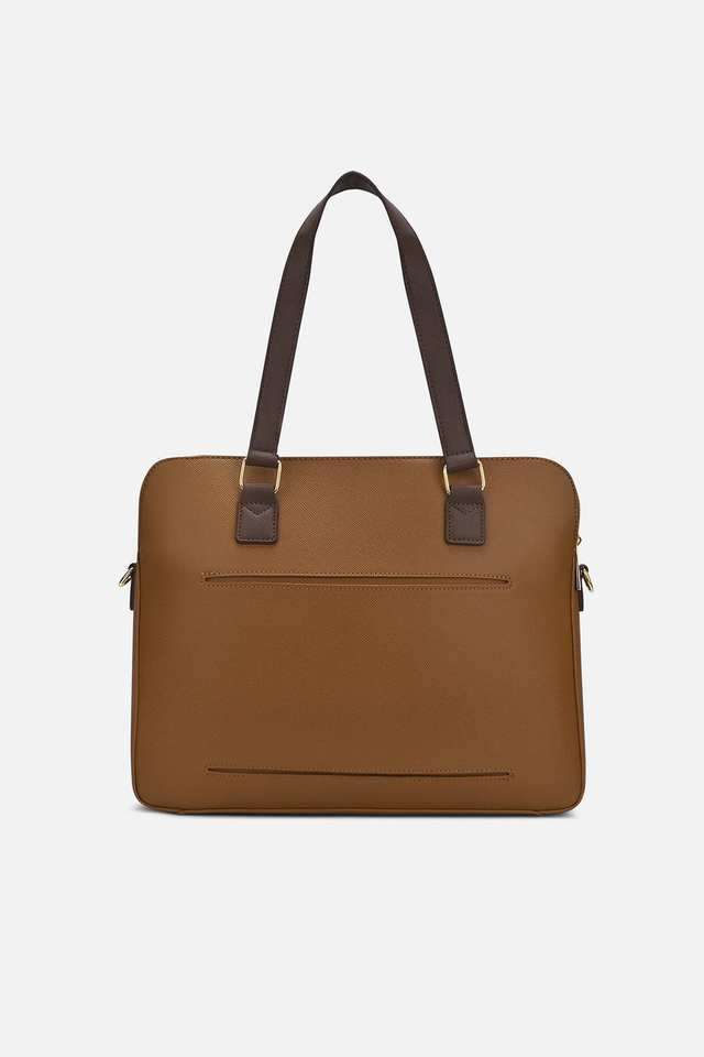 Solid-Polyester-Zipper-Closure-Women-s-Laptop-Bag