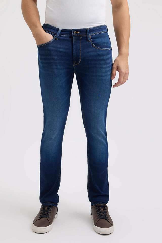 Light-Wash-Blended-Fabric-Slim-Fit-Men-s-Jeans