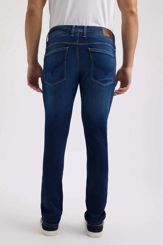 Light-Wash-Blended-Fabric-Slim-Fit-Men-s-Jeans