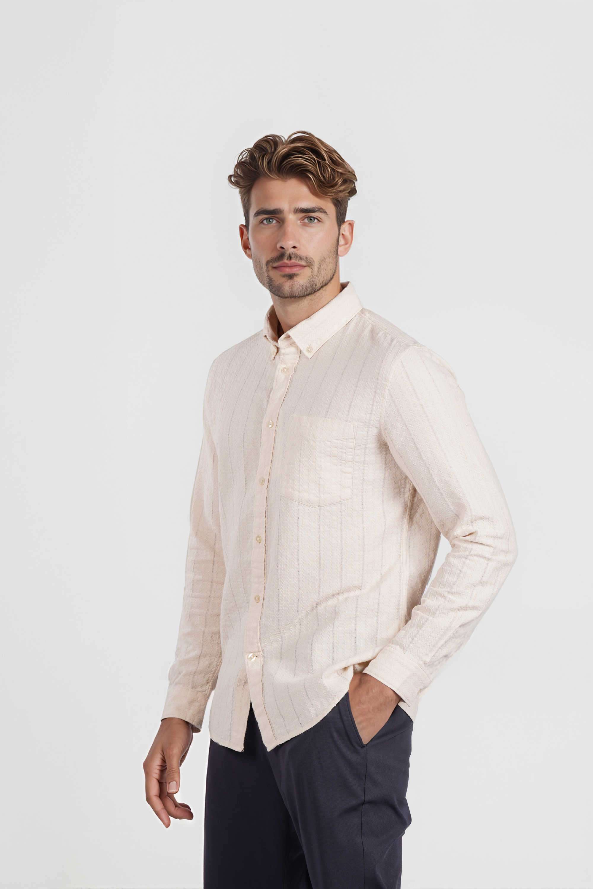 Stripes-Cotton-Regular-Fit-Men-s-Casual-Shirt