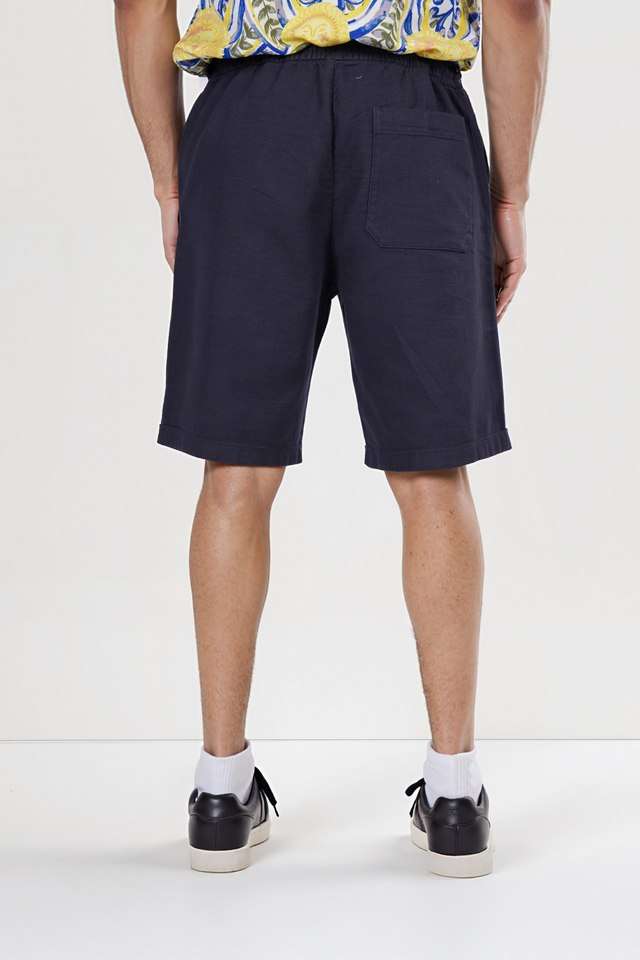 Solid-Cotton-Elastic-and-Drawstring-Men-s-Shorts