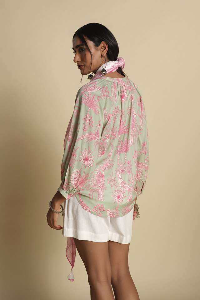 Floral-Modal-Round-Neck-Women-s-Top