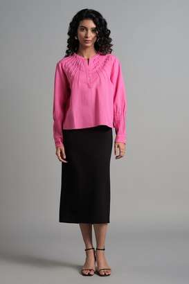 Solid-Rayon-Regular-Fit-Women-s-Top