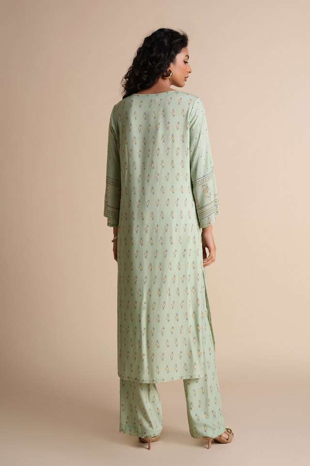 Floral-Full-Length-Viscose-Woven-Women-s-Co-Ord-Set