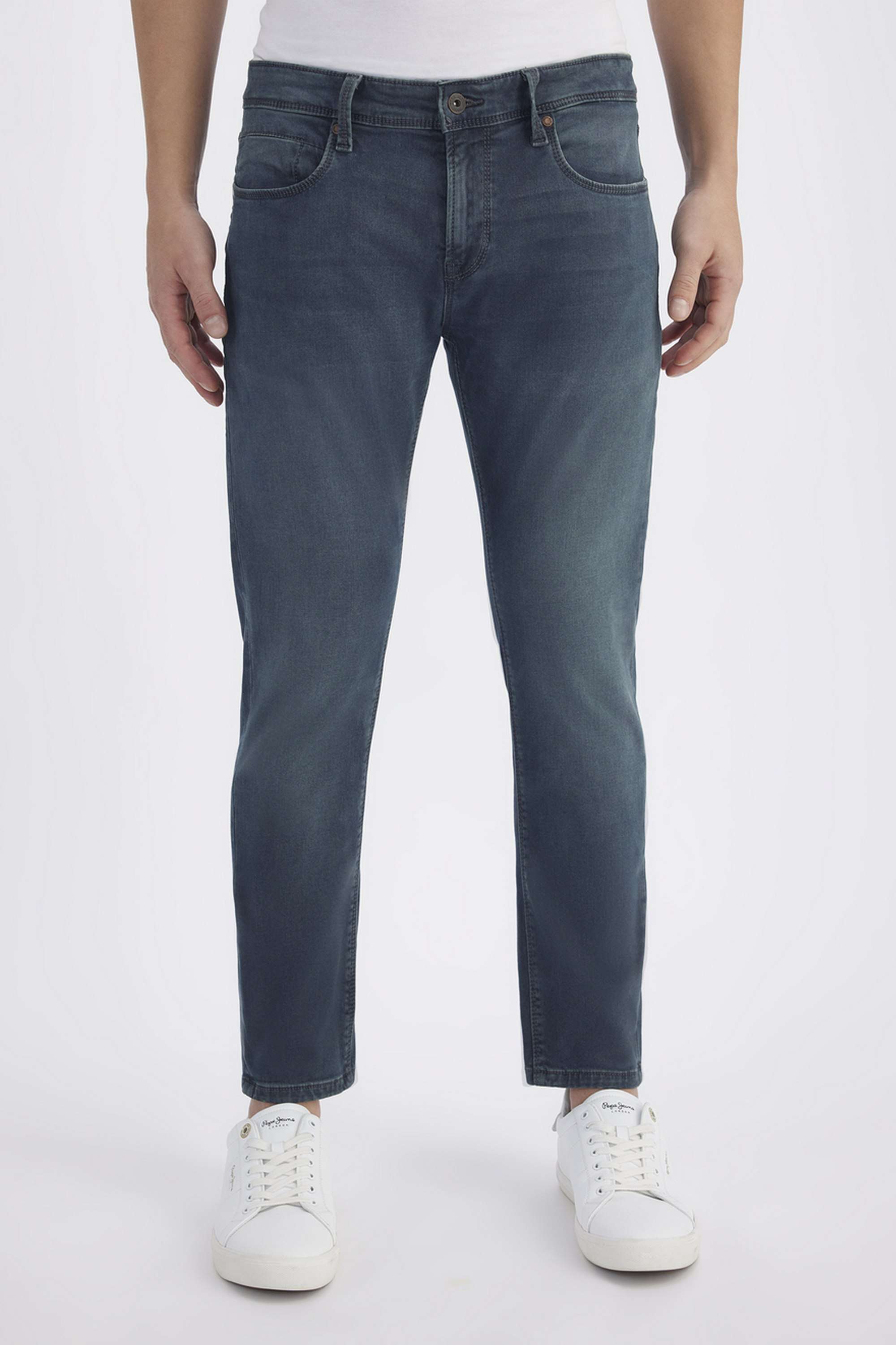 Light-Wash-Cotton-Stretch-Super-Skinny-Fit-Men-s-Jeans