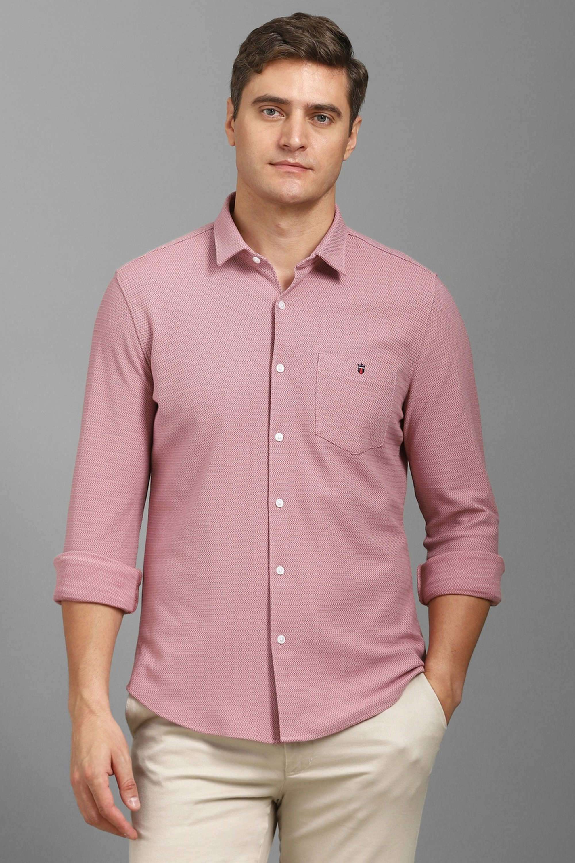 Textured-Polyester-Cotton-Super-Slim-Fit-Men-s-Casual-Wear-Shirt
