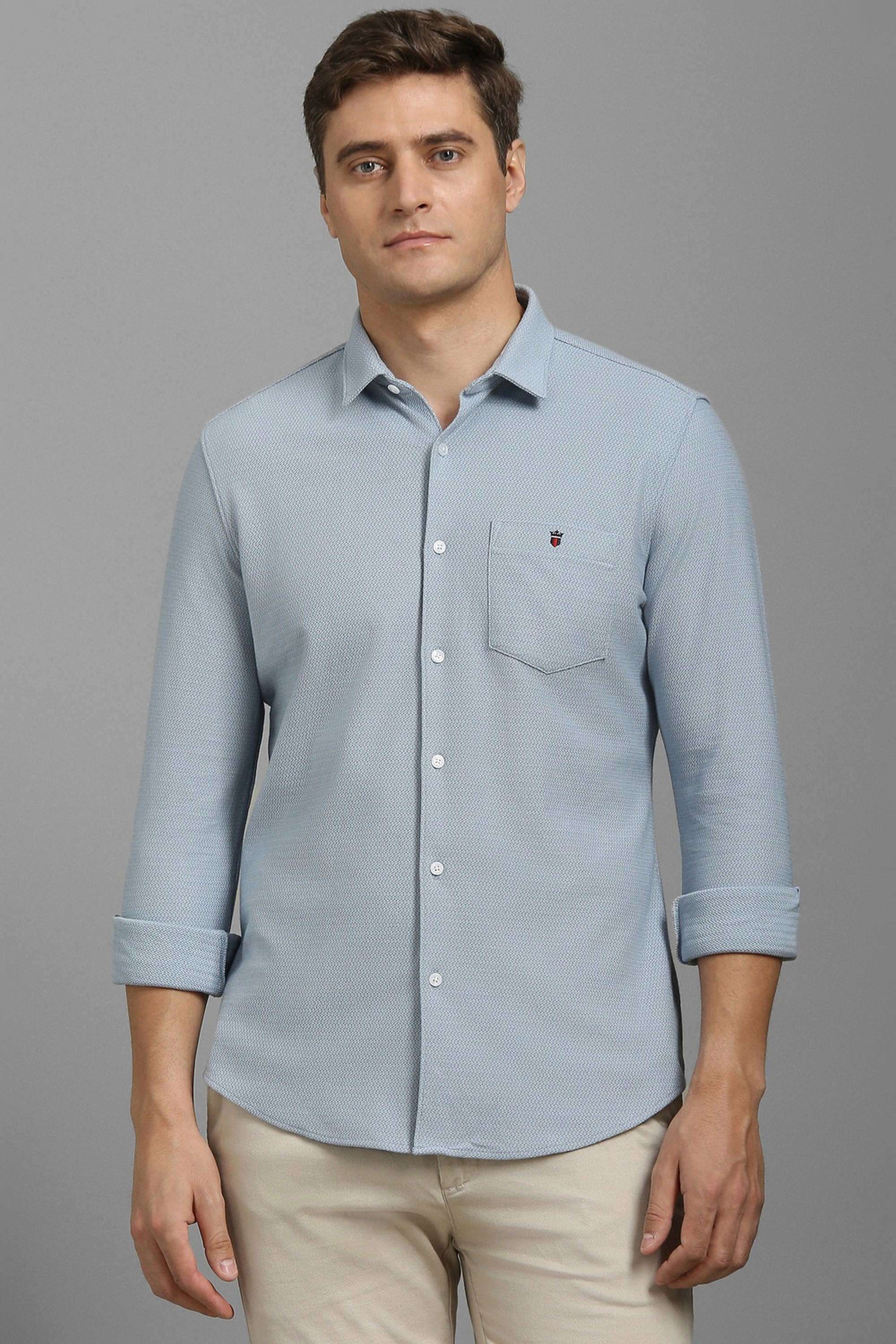 Textured-Polyester-Cotton-Super-Slim-Fit-Men-s-Casual-Wear-Shirt