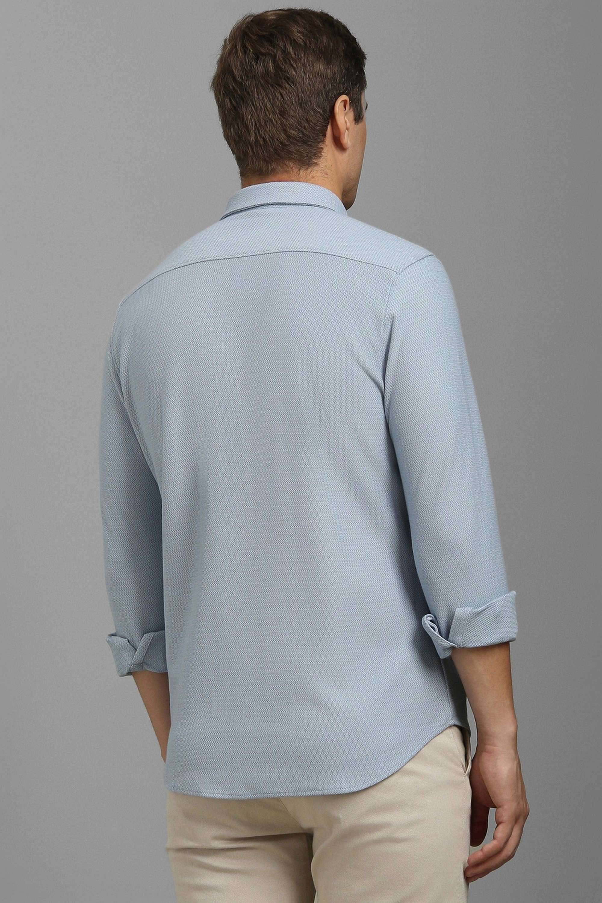 Textured-Polyester-Cotton-Super-Slim-Fit-Men-s-Casual-Wear-Shirt