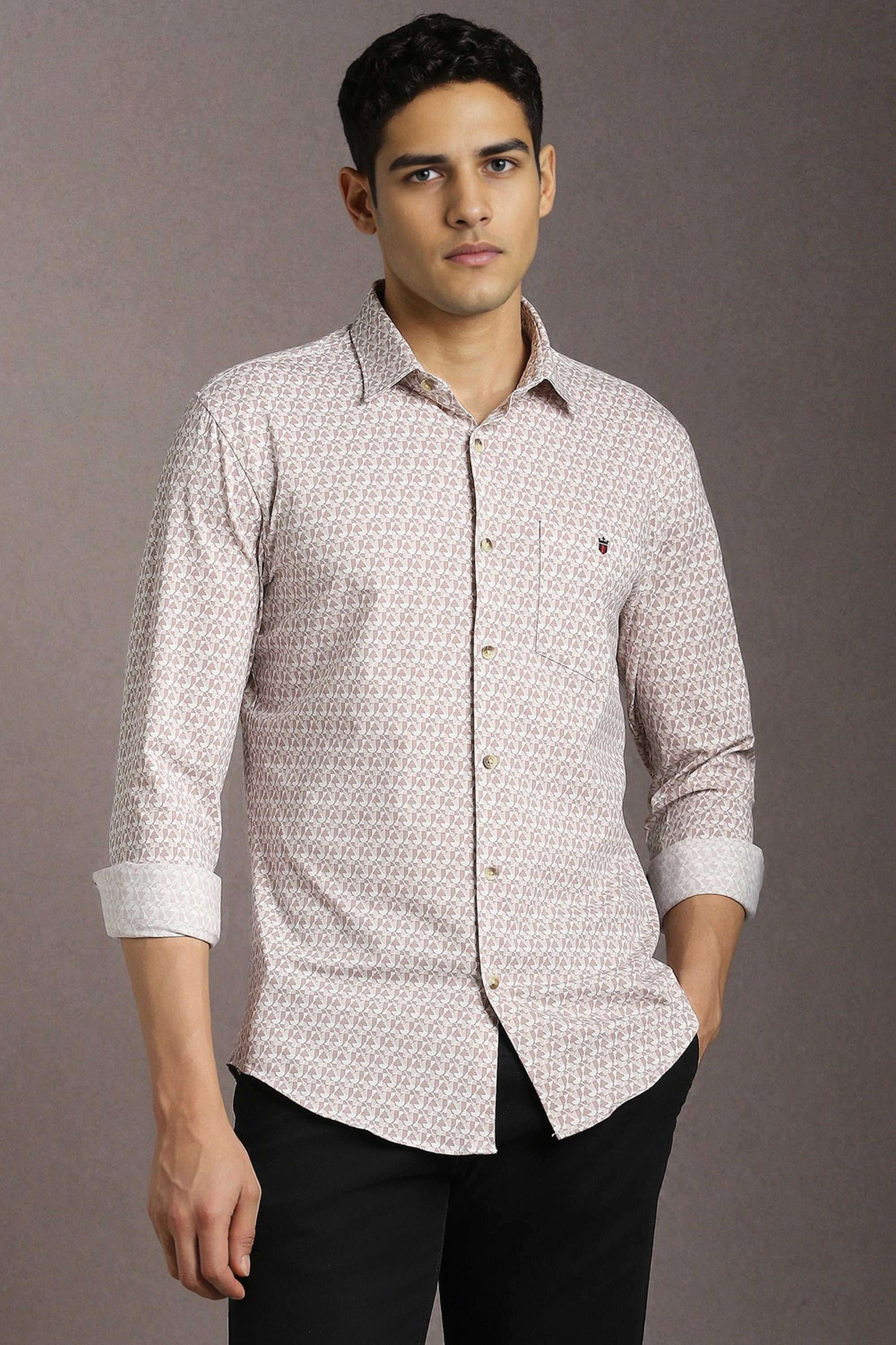 Geometric-Print-Cotton-Blend-Super-Slim-Fit-Men-s-Casual-Wear-Shirt