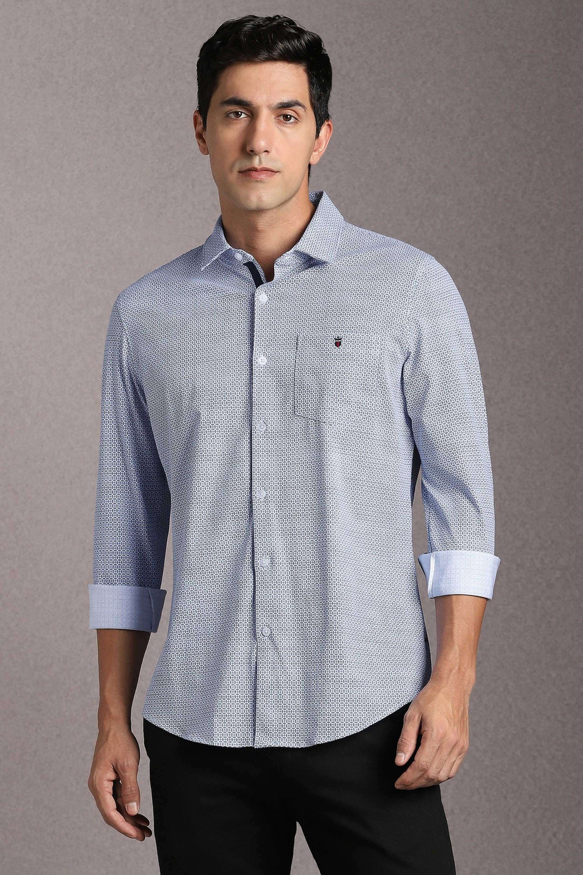 Geometric-Print-Cotton-Blend-Super-Slim-Fit-Men-s-Casual-Wear-Shirt