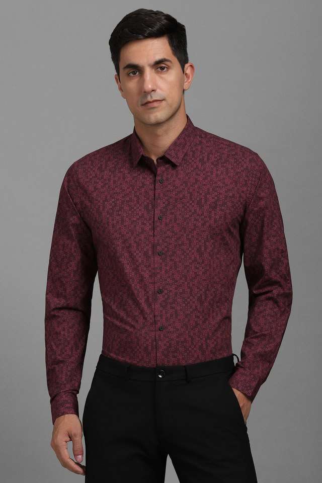 Printed-Cotton-Blend-Super-Slim-Fit-Men-s-Formal-Wear-Shirt