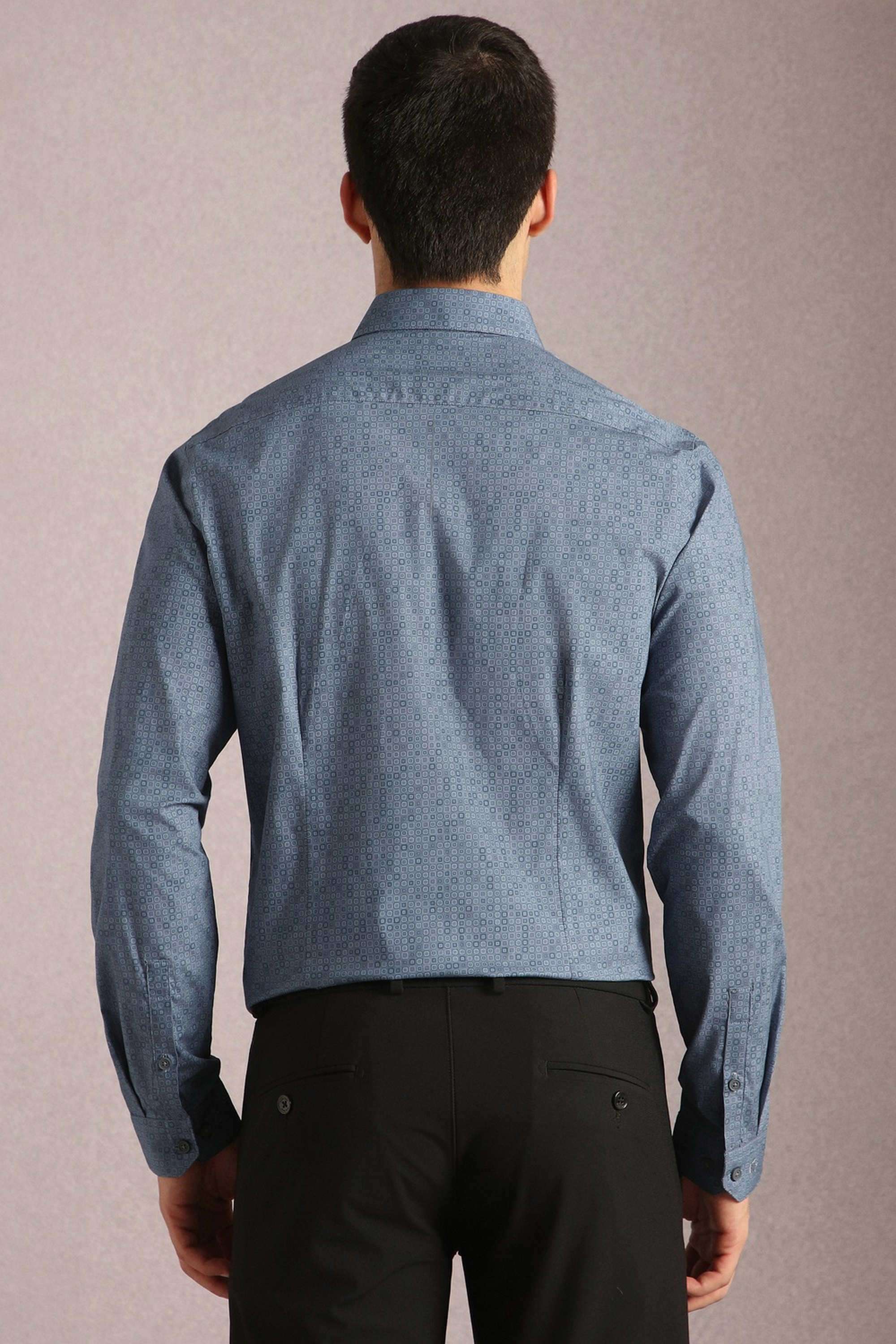 Printed-Cotton-Blend-Super-Slim-Fit-Men-s-Formal-Wear-Shirt