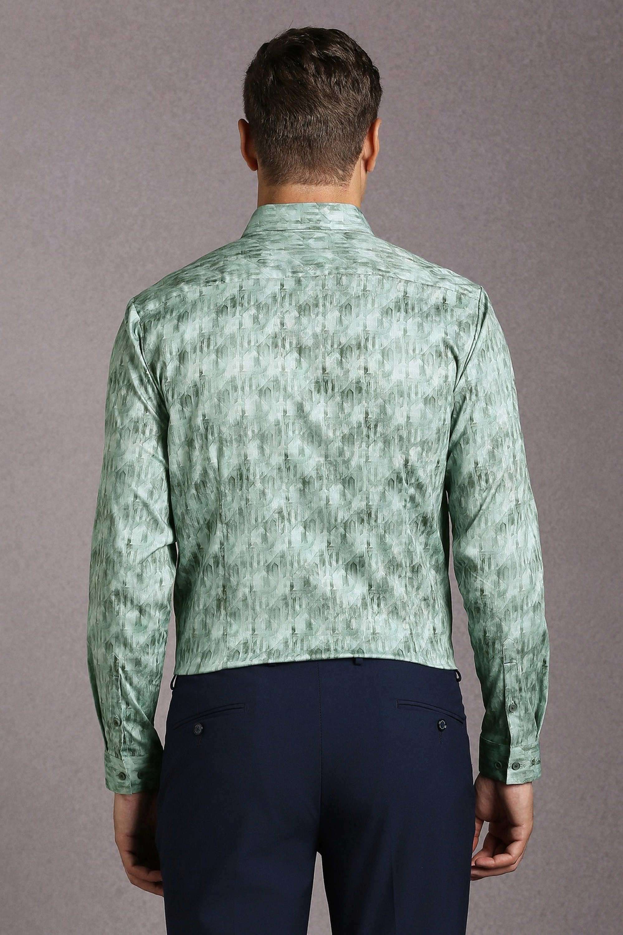 Printed-Cotton-Blend-Super-Slim-Fit-Men-s-Formal-Wear-Shirt