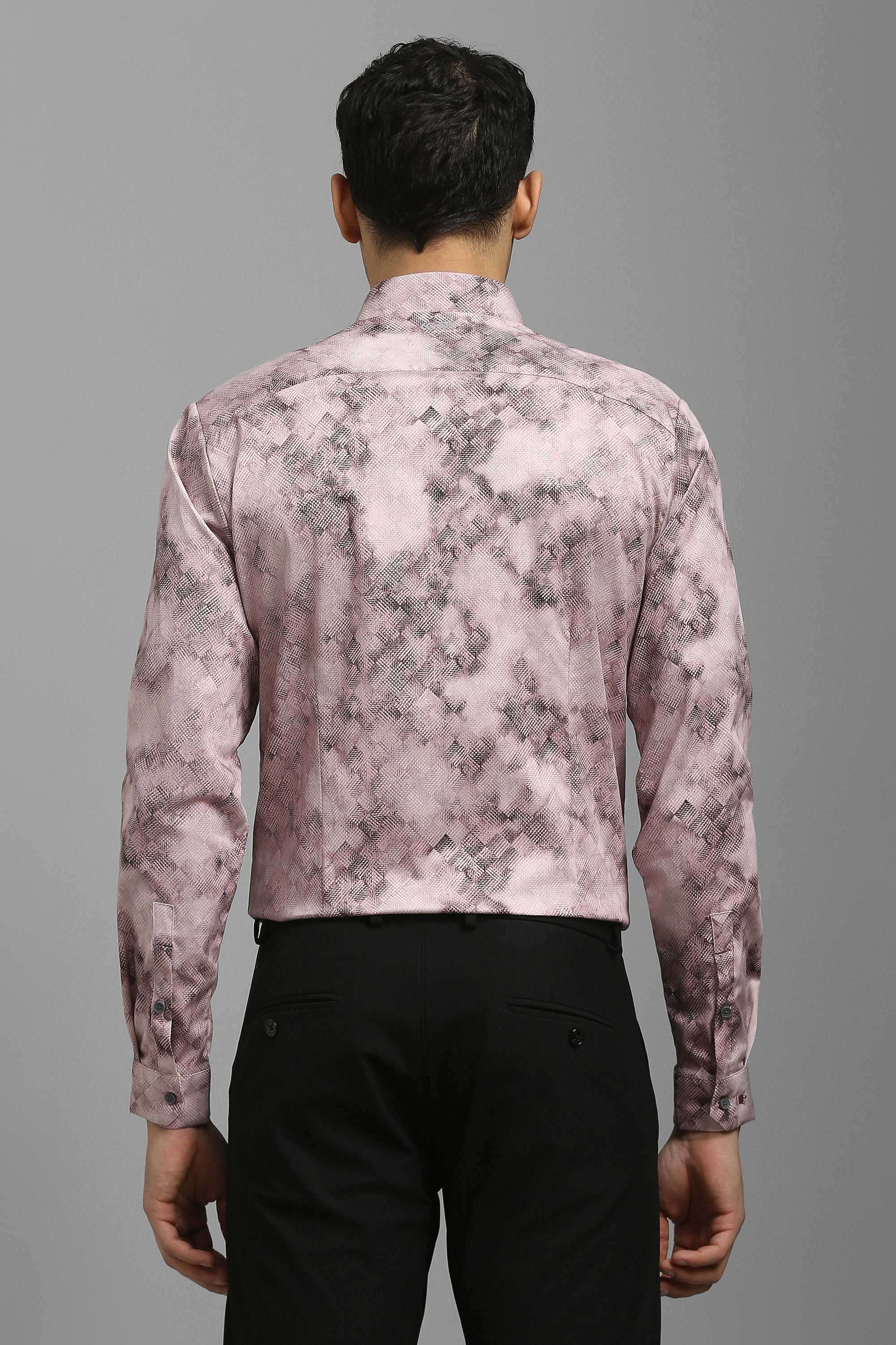 Printed-Cotton-Blend-Super-Slim-Fit-Men-s-Formal-Wear-Shirt