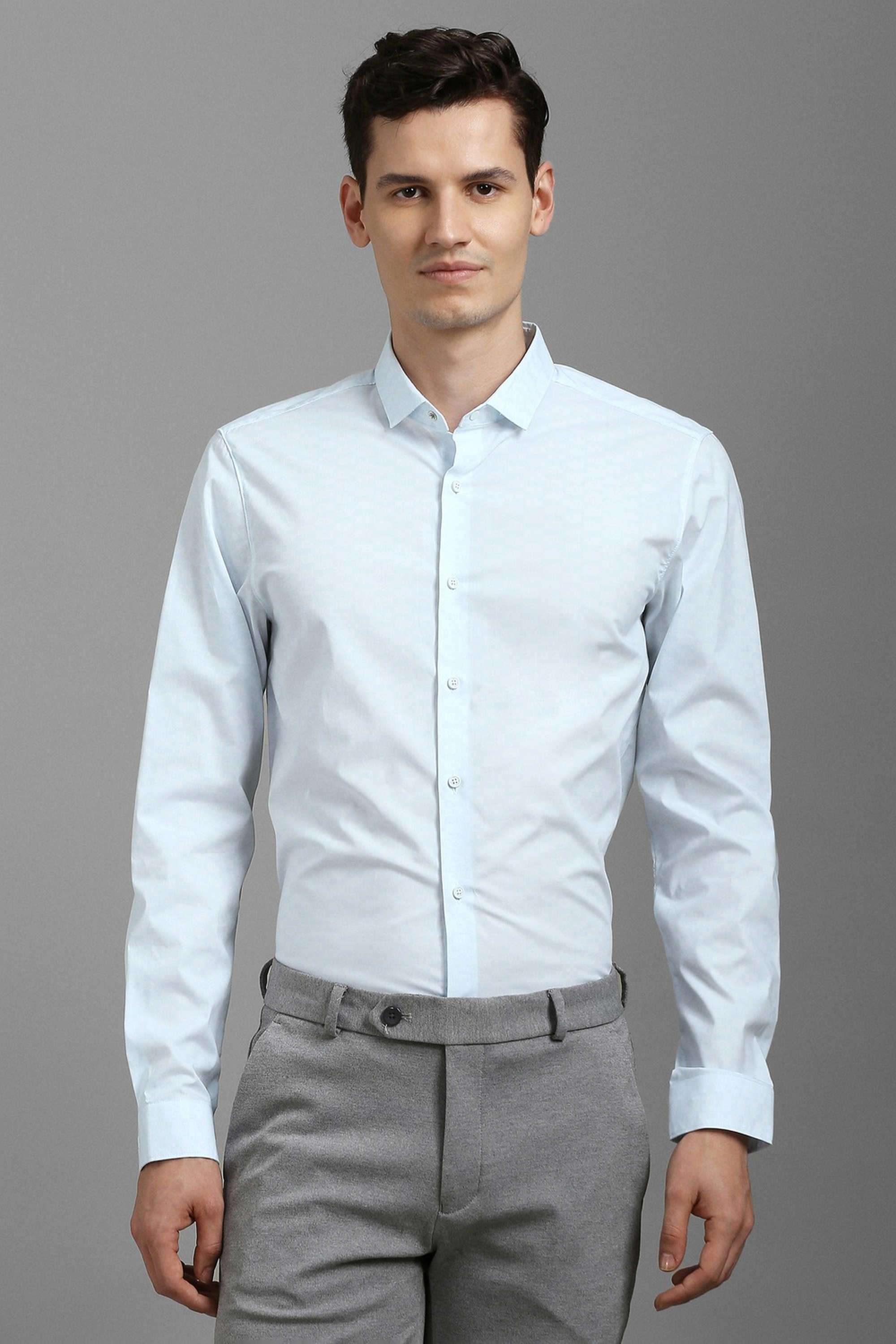 Printed-Cotton-Blend-Super-Slim-Fit-Men-s-Formal-Wear-Shirt