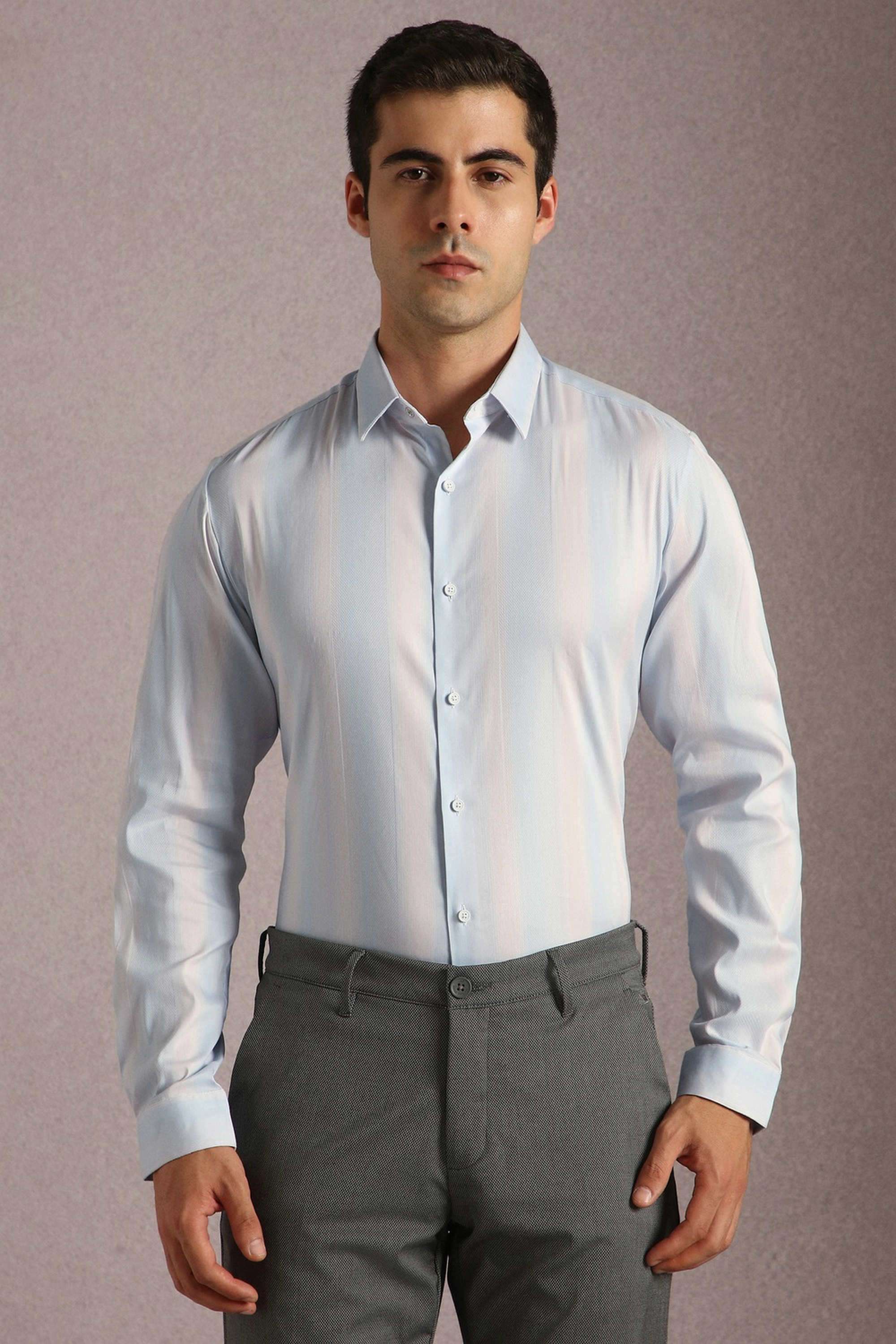 Stripes-Cotton-Nylon-Super-Slim-Fit-Men-s-Formal-Wear-Shirt