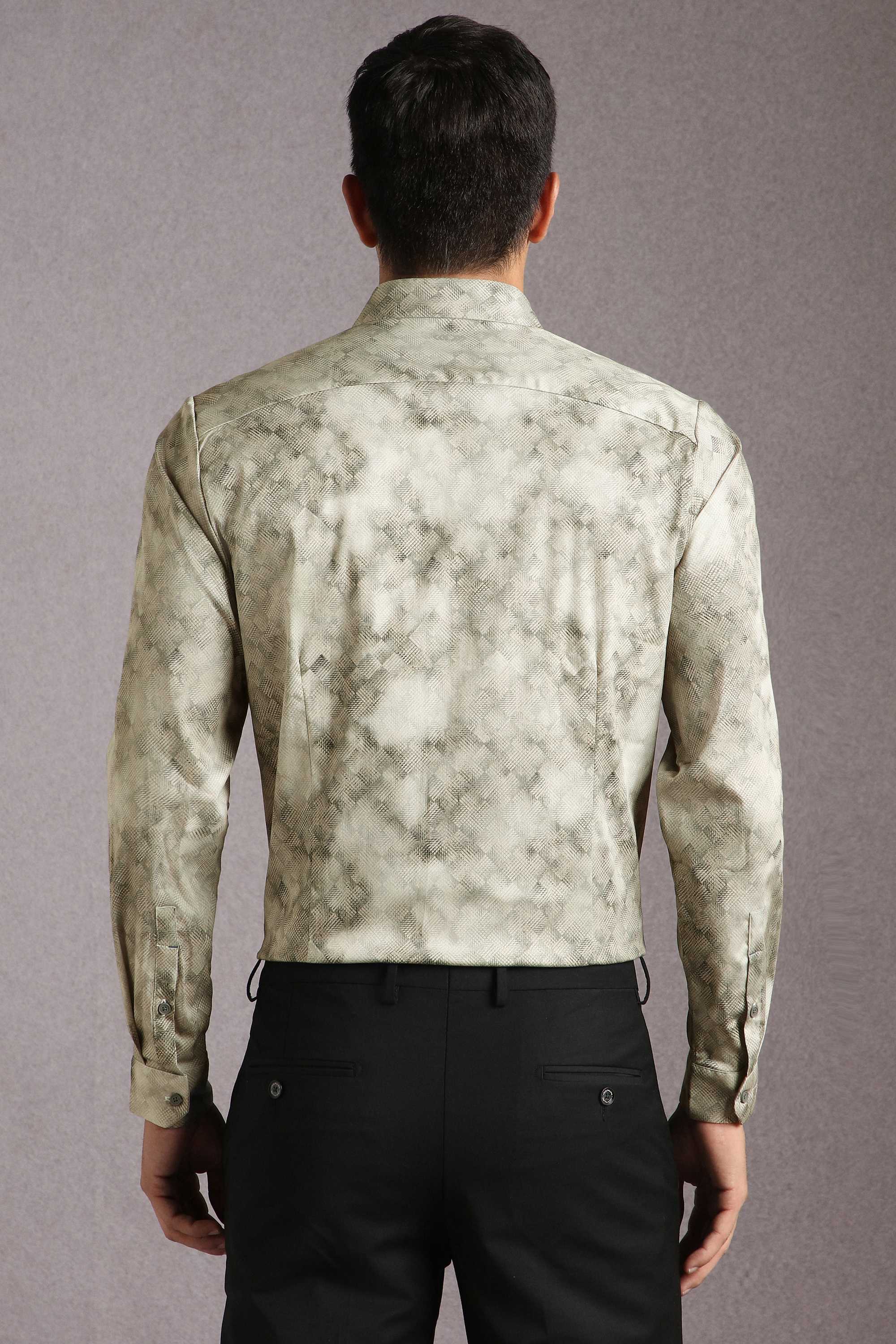 Printed-Cotton-Blend-Super-Slim-Fit-Men-s-Formal-Wear-Shirt