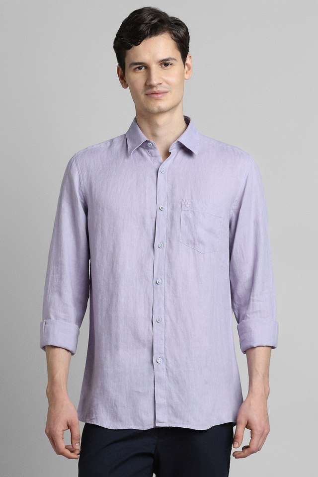 Solid-Linen-Regular-Fit-Men-s-Casual-Wear-Shirt