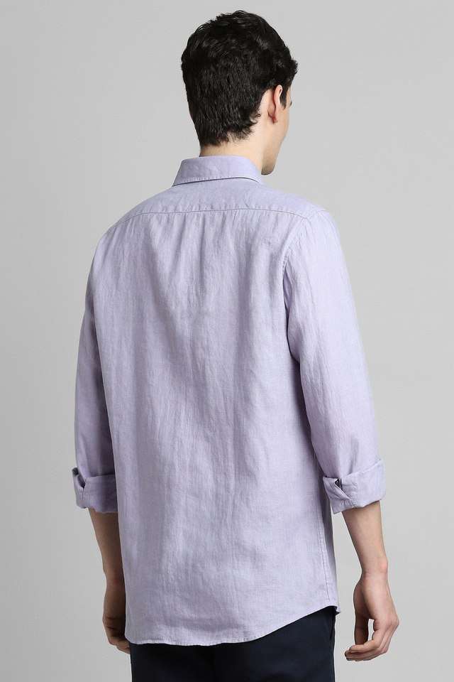 Solid-Linen-Regular-Fit-Men-s-Casual-Wear-Shirt