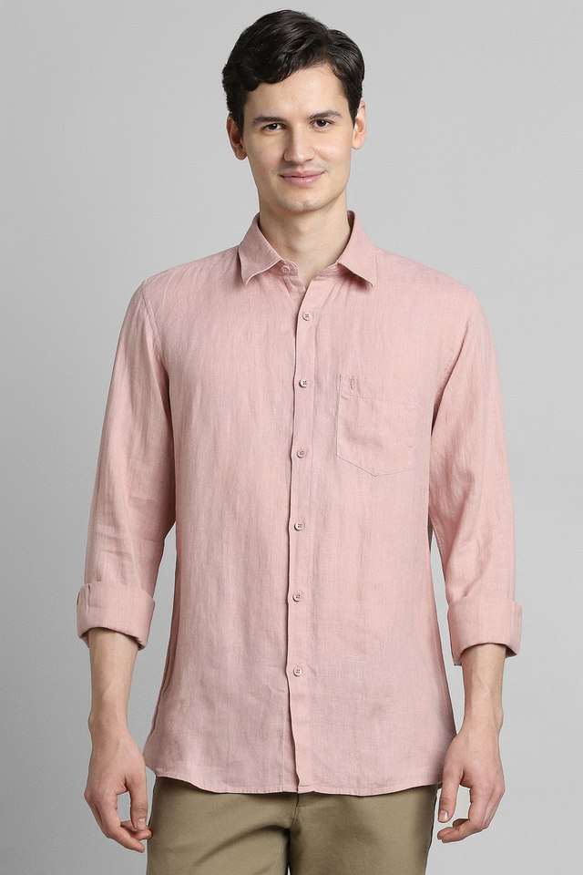 Solid-Linen-Regular-Fit-Men-s-Casual-Wear-Shirt