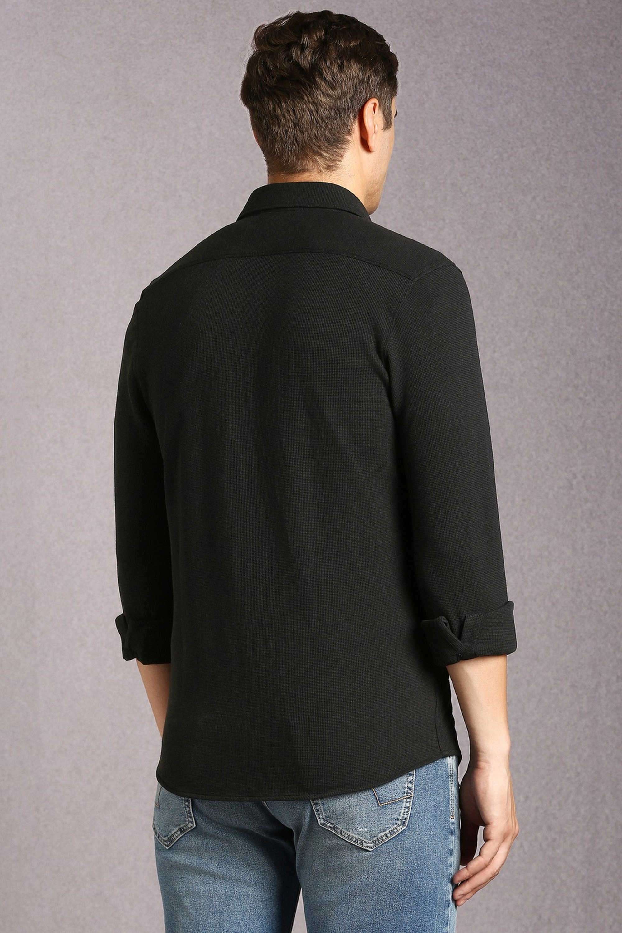 Textured-Polyester-Cotton-Slim-Fit-Men-s-Casual-Wear-Shirt