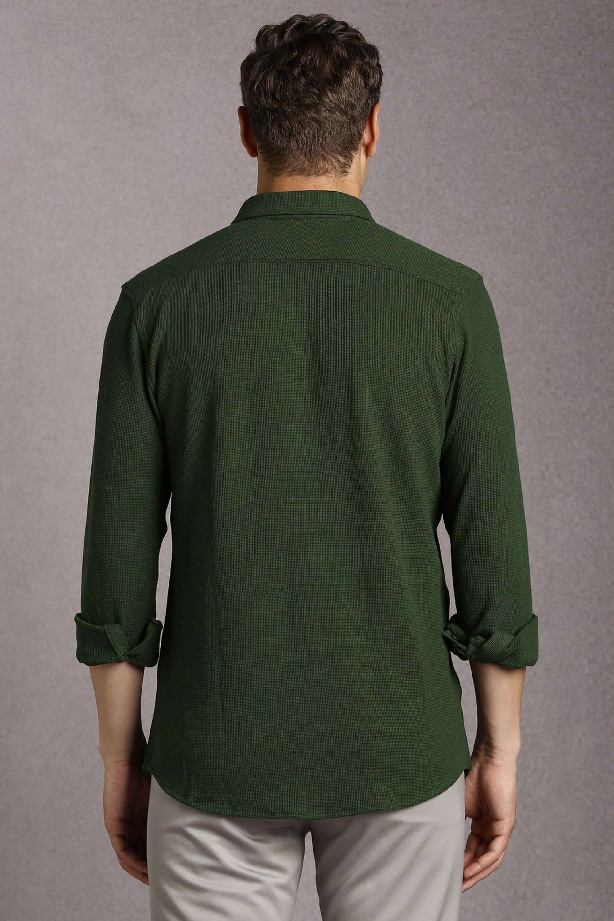 Textured-Polyester-Cotton-Slim-Fit-Men-s-Casual-Wear-Shirt