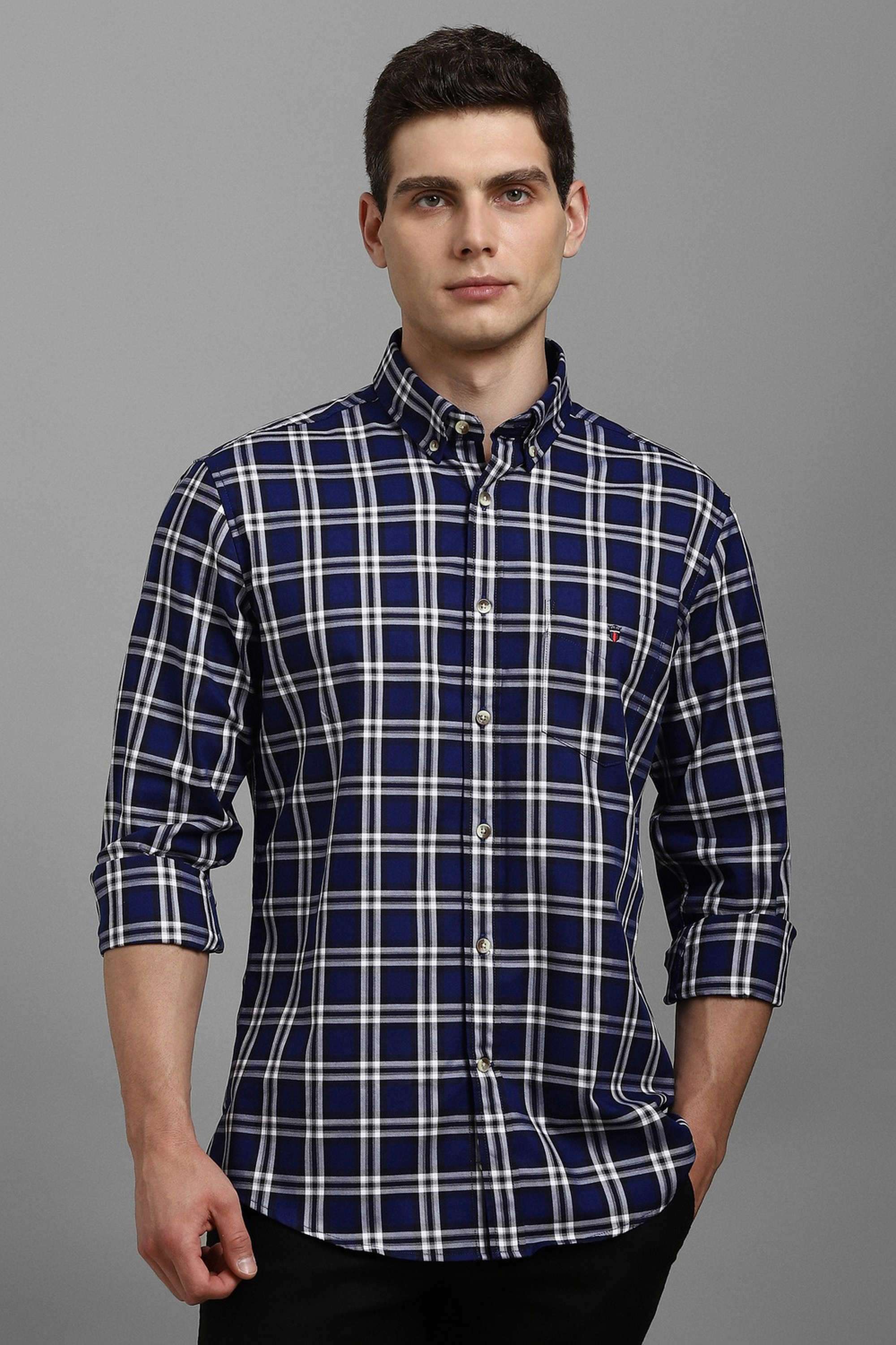 Checks-Cotton-Slim-Fit-Men-s-Casual-Wear-Shirt