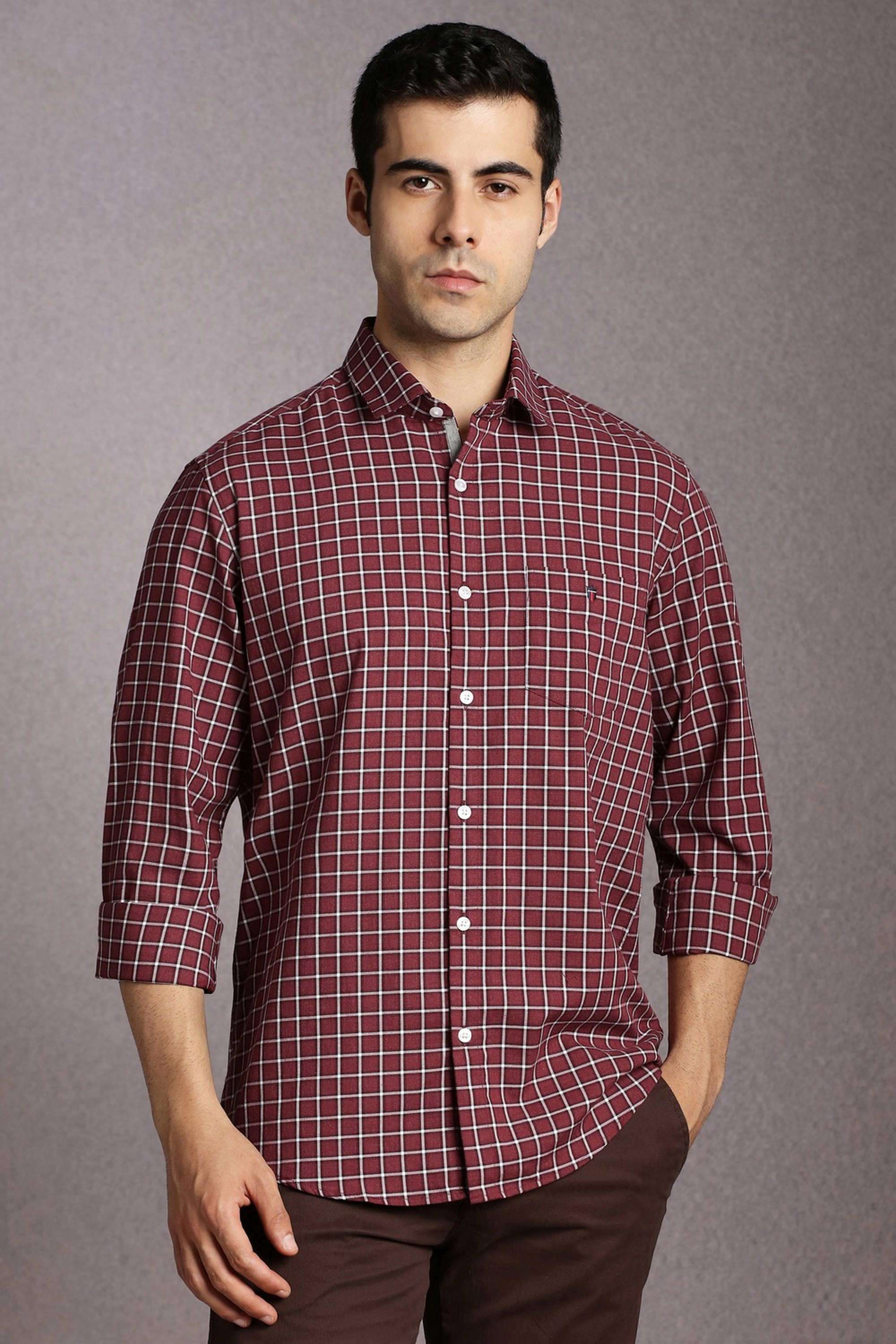 Checks-Cotton-Slim-Fit-Men-s-Casual-Wear-Shirt
