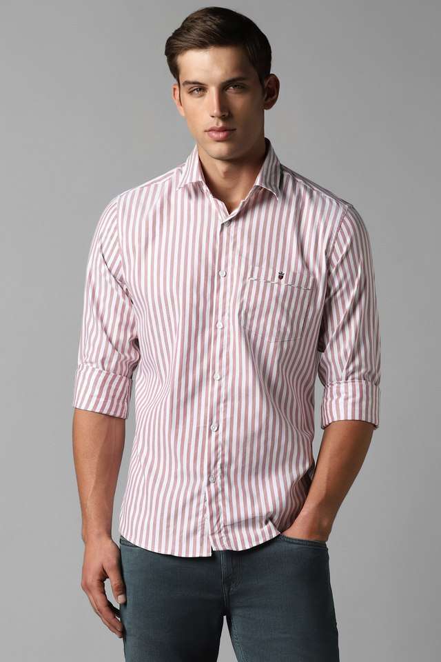Stripes-Blended-Fabric-Slim-Fit-Men-s-Casual-Wear-Shirt