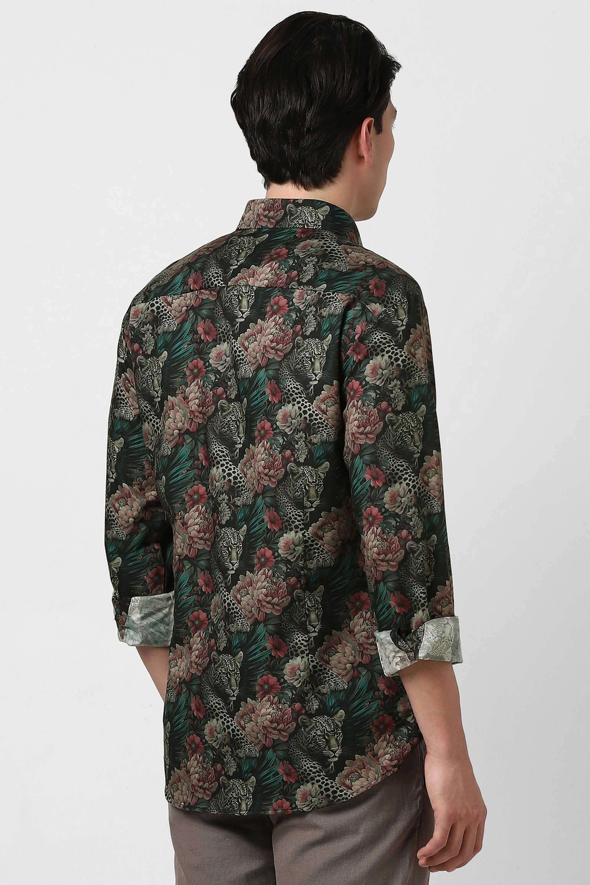 Solid-Blended-Fabric-Round-Neck-Men-s-T-Shirt