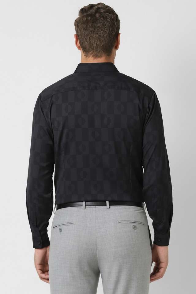 Printed-Blended-Fabric-Slim-Fit-Men-s-Formal-Wear-Shirt