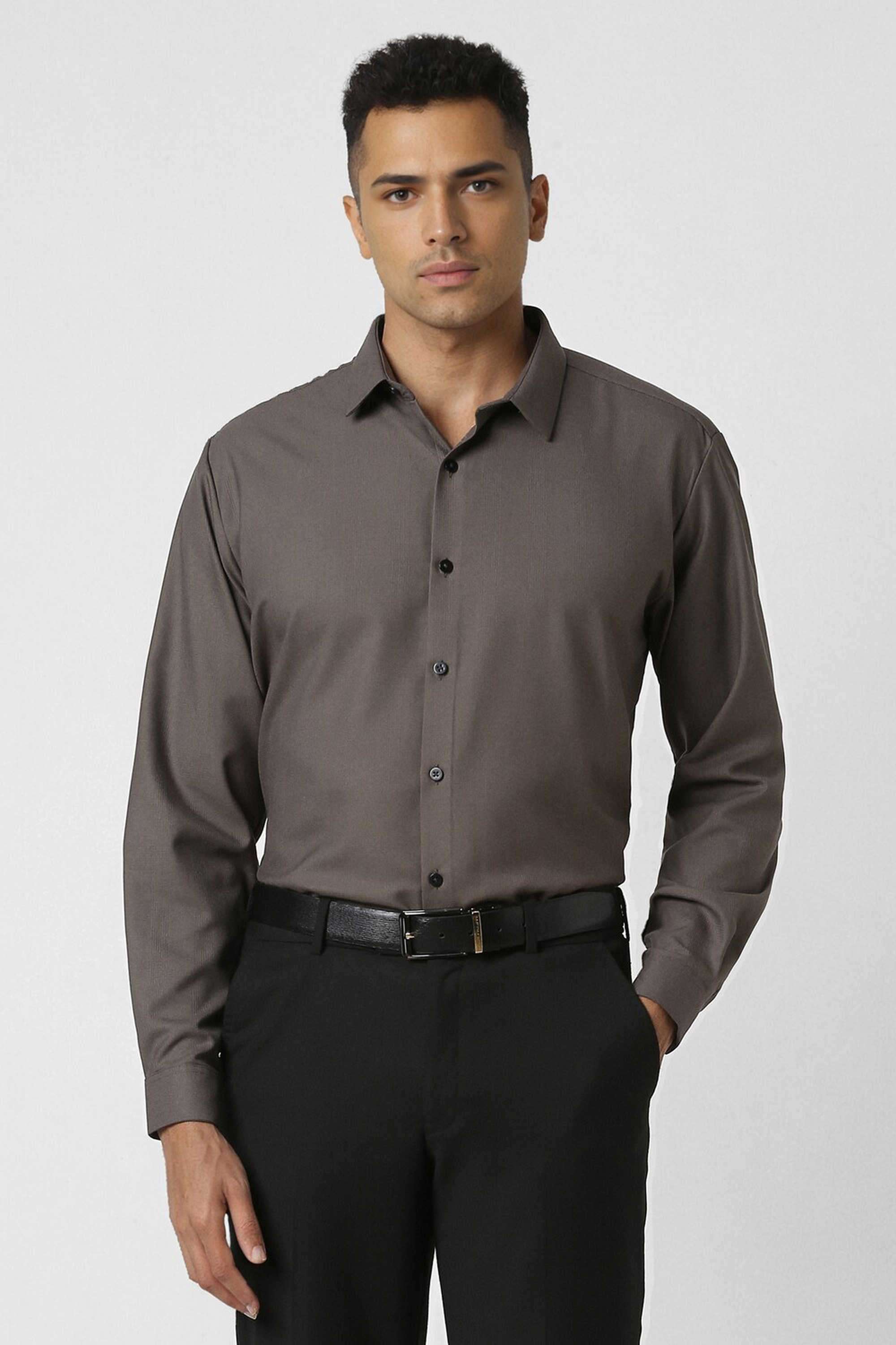 Solid-Blended-Fabric-Round-Neck-Men-s-T-Shirt