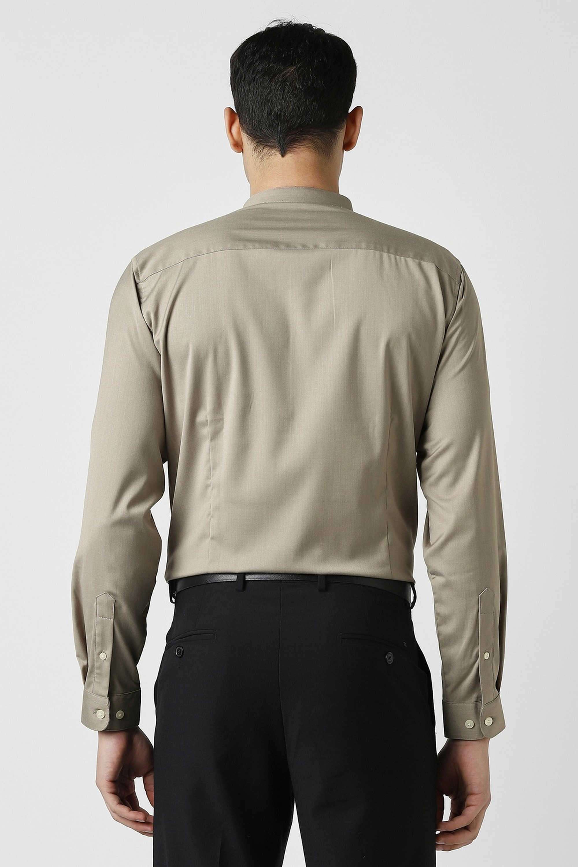 Solid-Blended-Fabric-Round-Neck-Men-s-T-Shirt