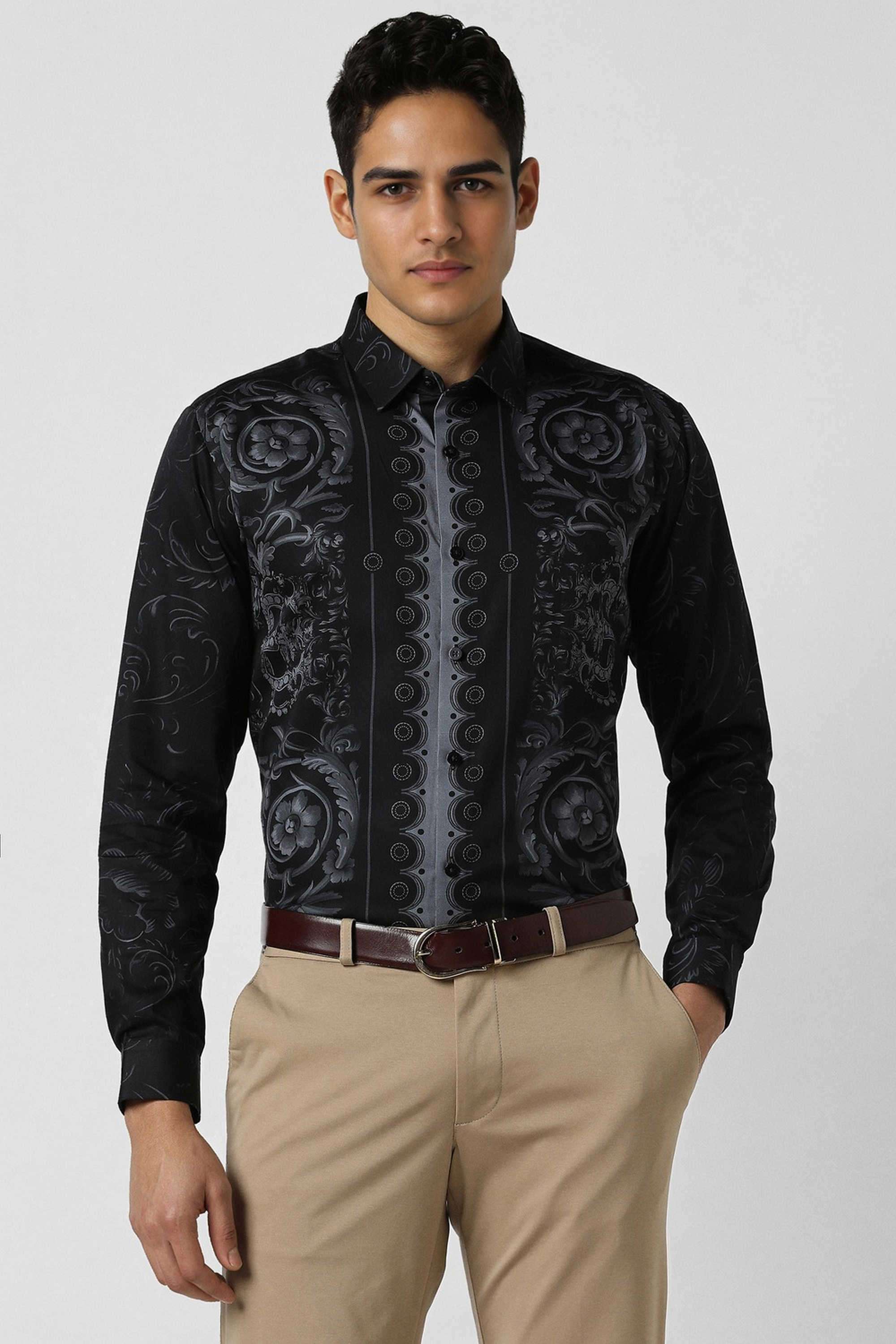 Solid-Blended-Fabric-Round-Neck-Men-s-T-Shirt