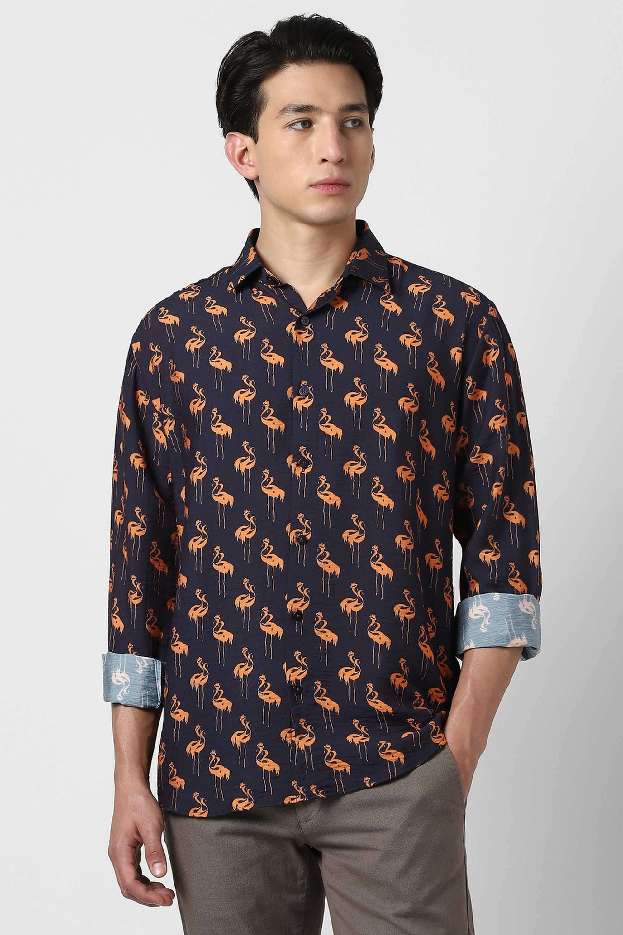 Solid-Blended-Fabric-Round-Neck-Men-s-T-Shirt