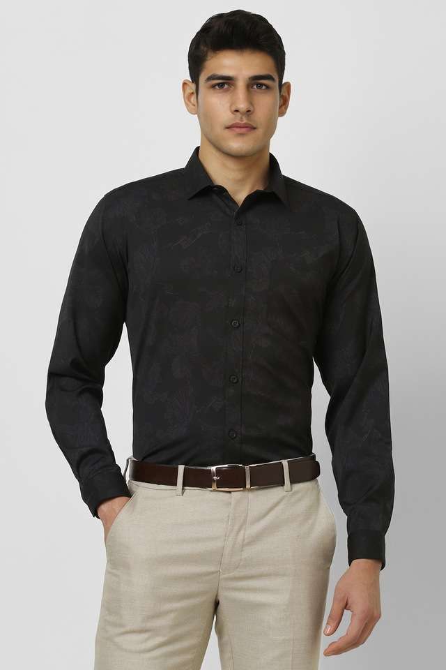 Printed-Blended-Fabric-Slim-Fit-Men-s-Formal-Wear-Shirt