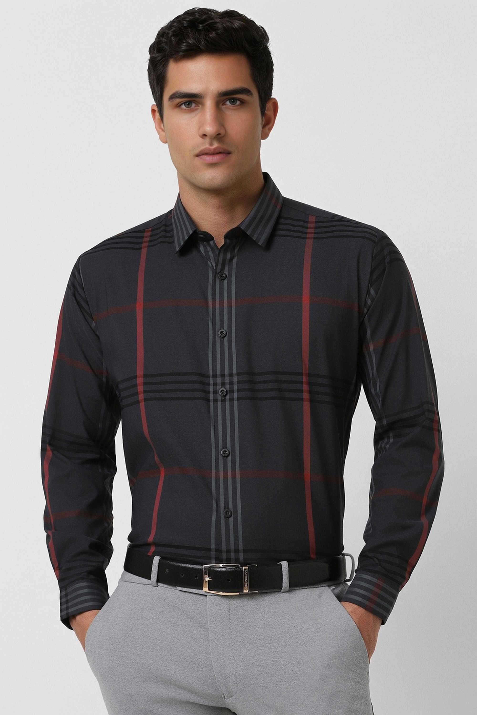 Solid-Blended-Fabric-Round-Neck-Men-s-T-Shirt