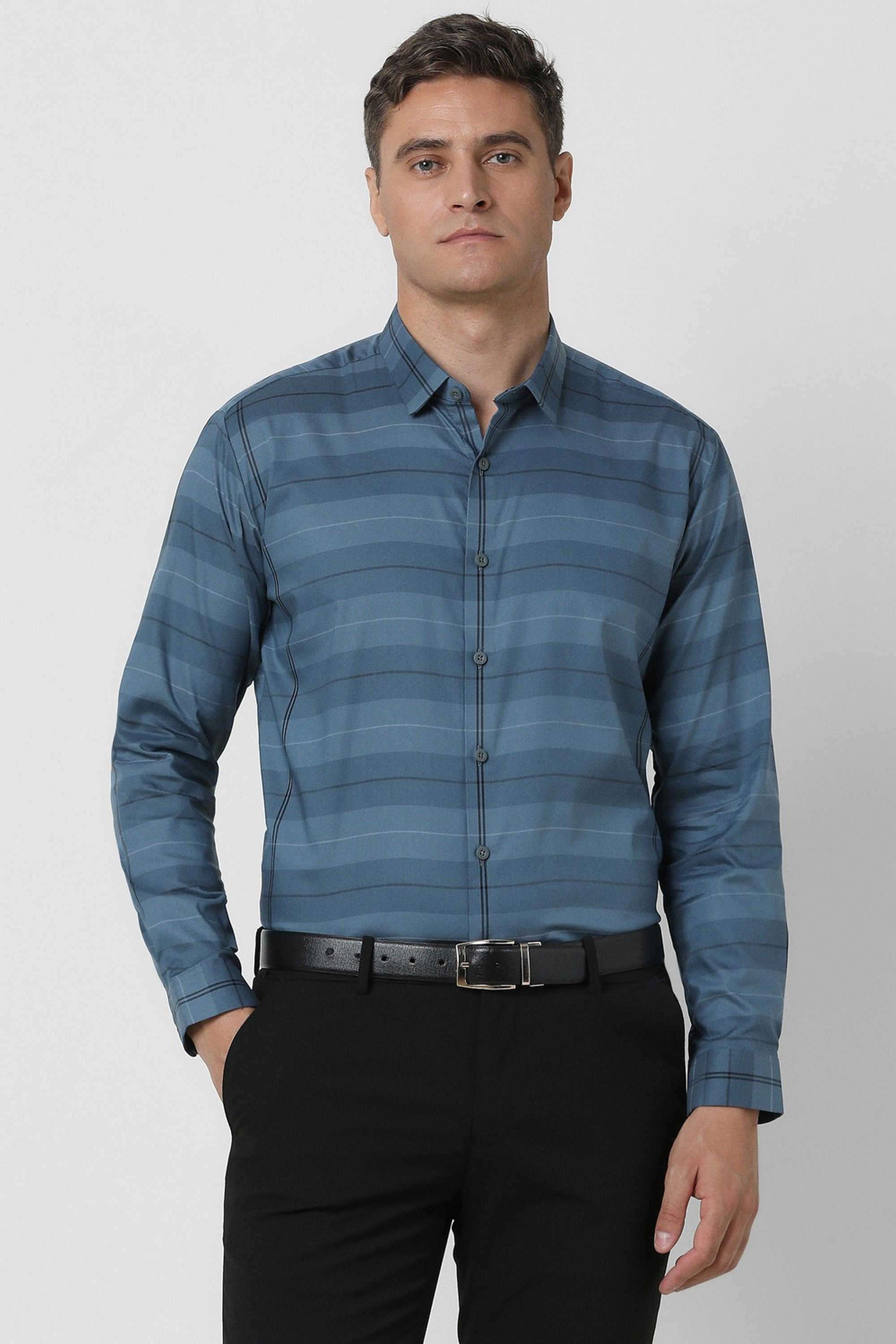 Solid-Blended-Fabric-Round-Neck-Men-s-T-Shirt