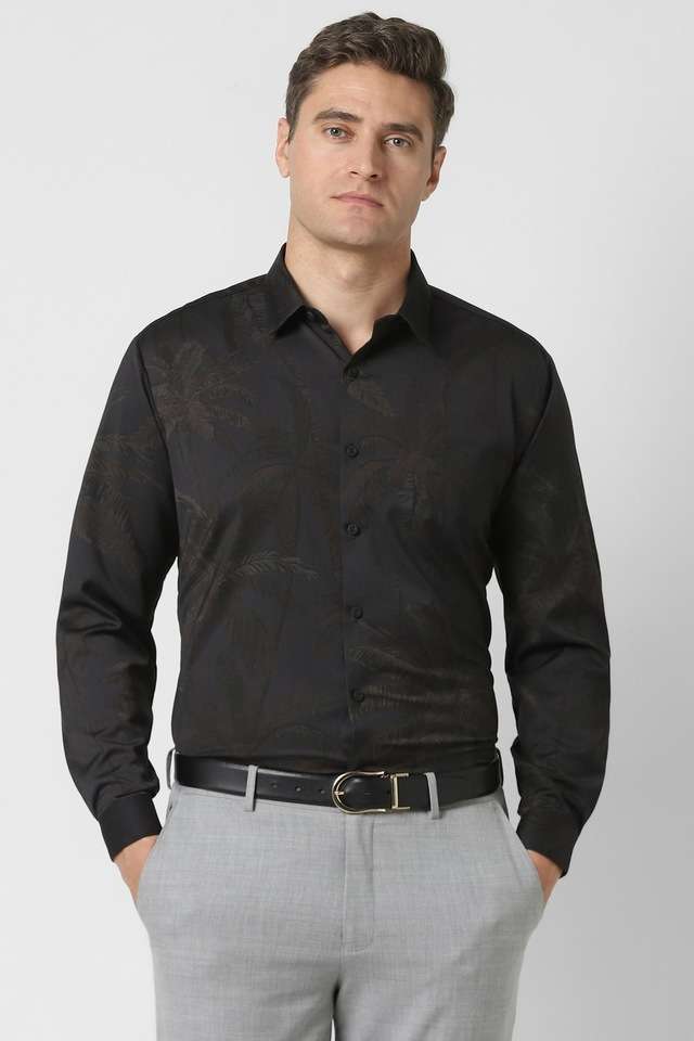 Printed-Blended-Fabric-Slim-Fit-Men-s-Formal-Wear-Shirt