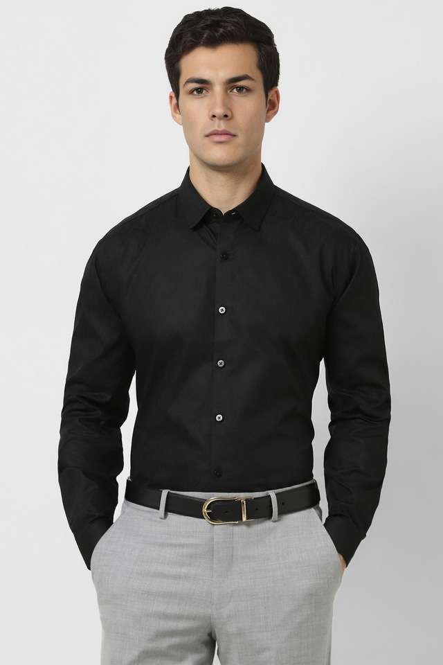 Solid-Cotton-Slim-Fit-Men-s-Formal-Wear-Shirt