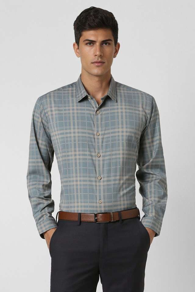 Printed-Blended-Fabric-Slim-Fit-Men-s-Formal-Wear-Shirt