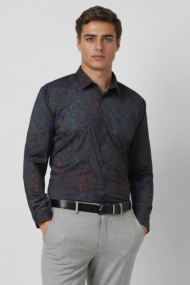 Solid-Blended-Fabric-Slim-Fit-Men-s-Formal-Wear-Shirt