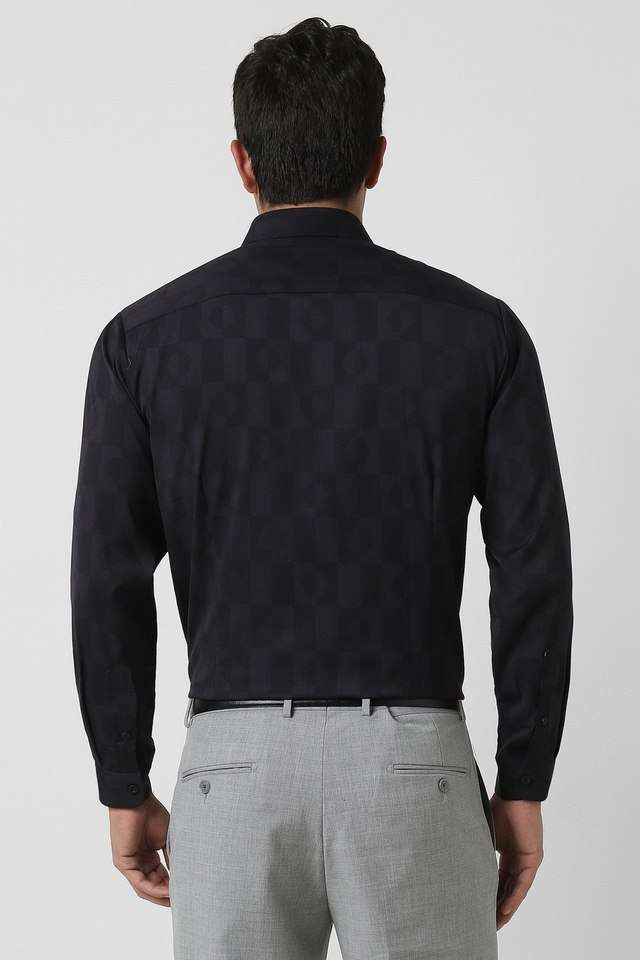 Printed-Blended-Fabric-Slim-Fit-Men-s-Formal-Wear-Shirt