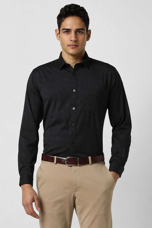 Printed-Blended-Fabric-Slim-Fit-Men-s-Formal-Wear-Shirt