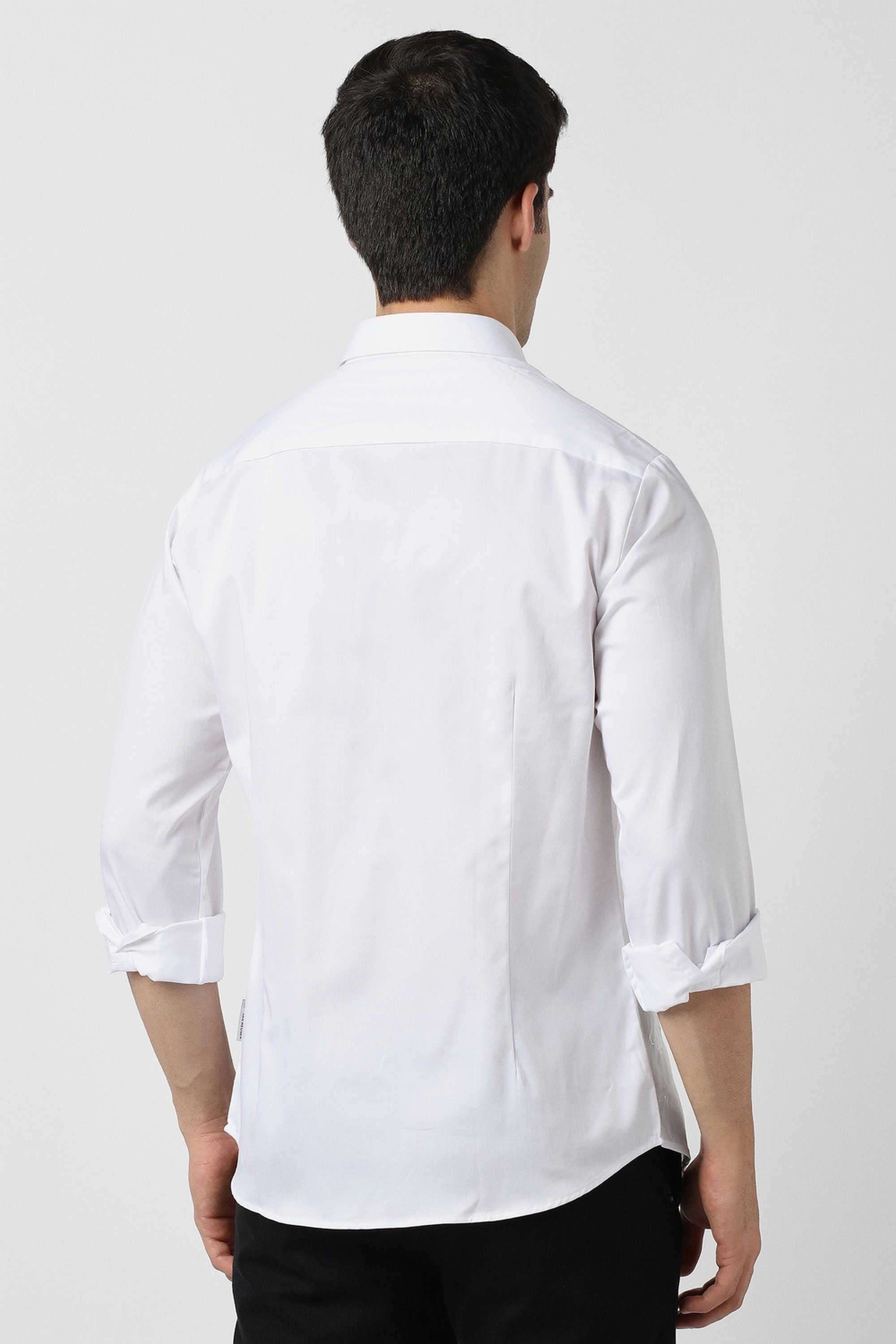 Solid-Blended-Fabric-Round-Neck-Men-s-T-Shirt