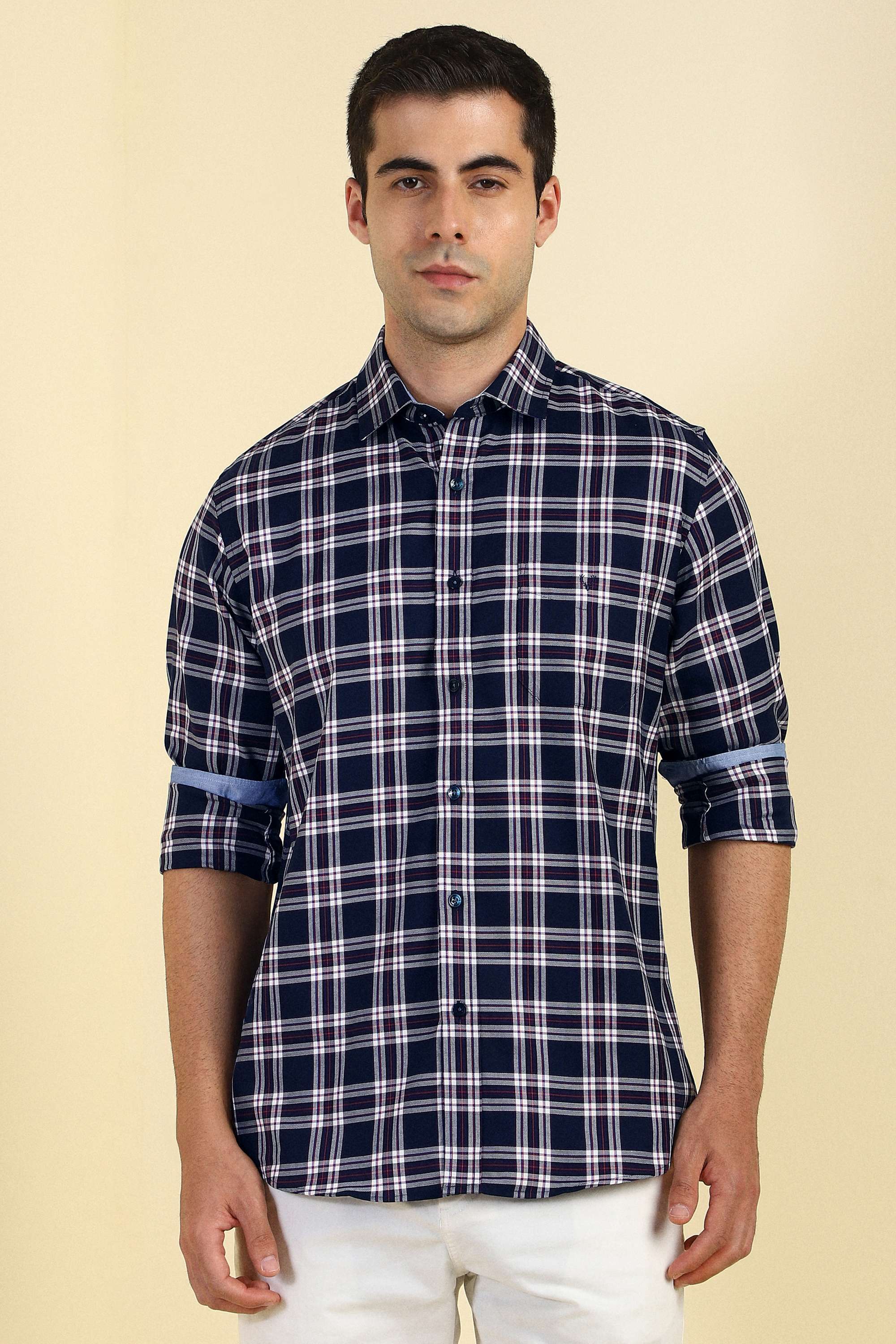 Checks-Cotton-Regular-Fit-Men-s-Formal-Shirt